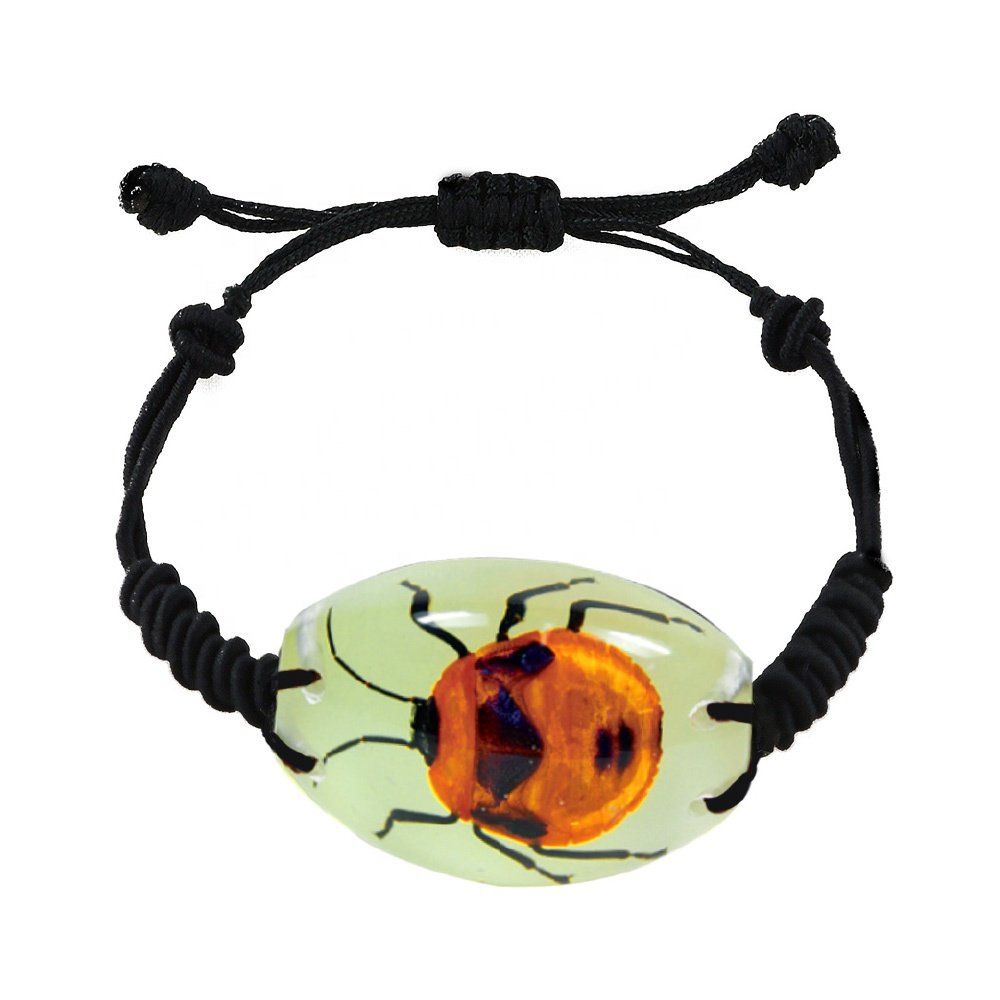 Real Stink Bugs Bracelet Epoxy Resin Glow in the Dark Cool Insects Gothic Kids Adult Novelty Party Accessories Jewelry Products